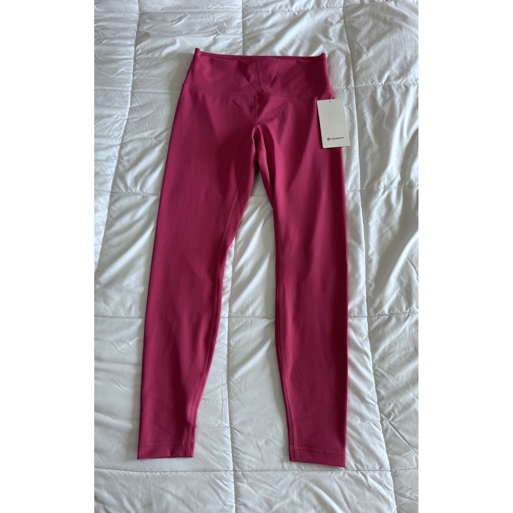 New Lululemon Wunder Train High Rise HR Tight 28" Size 10 Raspberry Coulis NWT